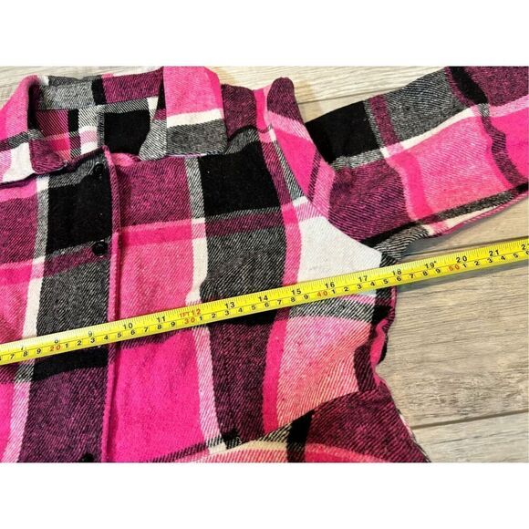SHEIN pink flannel blouse/top size S - Picture 8 of 10